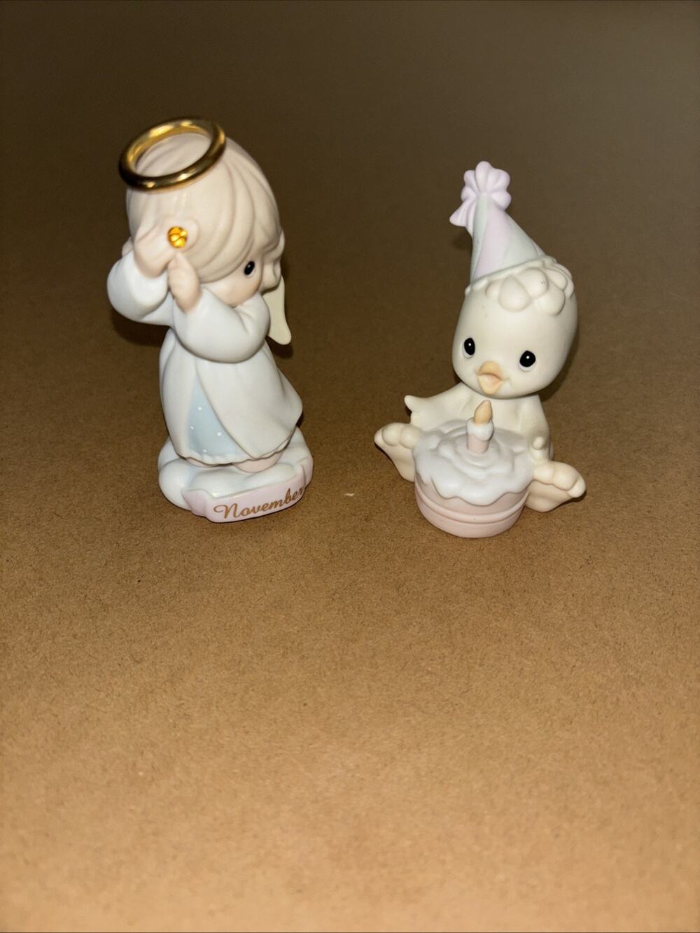 vintage precious moments figurines X2 1992 1996 Angel Duck